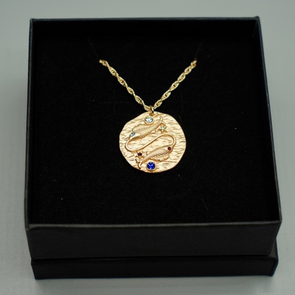 Zodiac PISCES coin necklace horoscope astrology - Picture 2 of 6